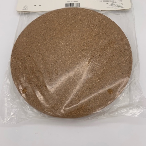 Pair Of 2 Decorative Beachy Starfish Round Cork Trivets 6.5” Counter Top New! - Picture 4 of 5